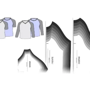 Gabarito Costura Camisetas Raglan