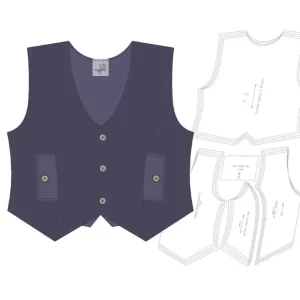 Gabarito Costura Colete Com Forro Bebê