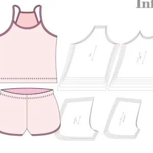 Gabarito Costura Conjunto Baby Doll Infantil