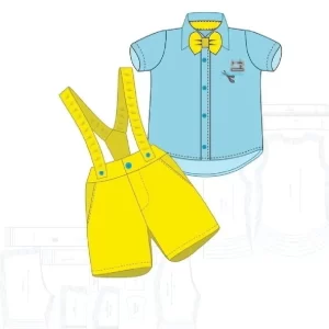 Gabarito Costura Conjunto Suspensório Infantil