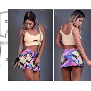 Gabarito Costura Sort Saia Fitness