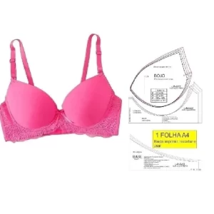 Gabarito Costura Sutiã Em Renda E Lycra