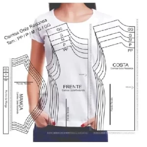 Gabarito Costura T-shirt Camiseta Feminina