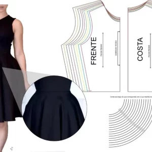 Gabarito Costura Vestido Godê