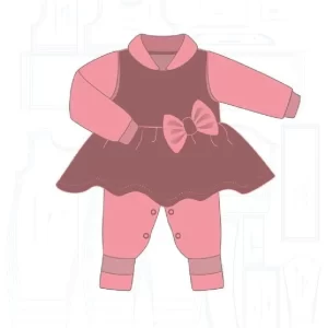 Gabarito Macacão Com Vestido Bebê