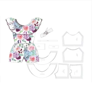 Gabarito Macaquinho Infantil Com Tiara