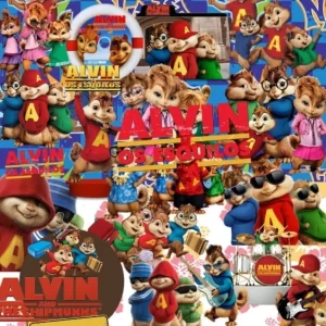 Kit Digital Papel e Cliparts Alvin e os Esquilos