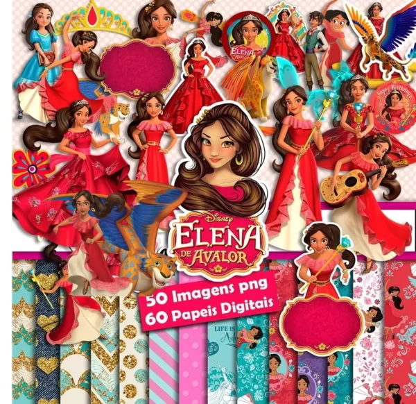 Kit Digital Papel e Cliparts Elena de Avalor