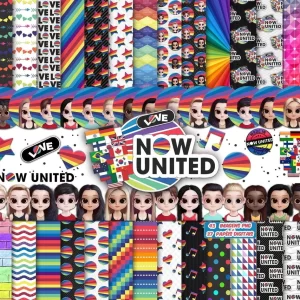 Kit Digital Papel e Cliparts Now United