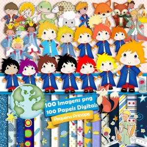 Kit Digital Papel e Cliparts Pequeno Principe