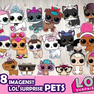 Kit Digital Papel e Cliparts Pets Lol