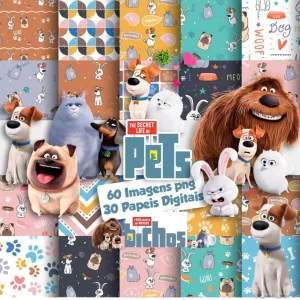 Kit Digital Pets A Vida Secreta dos Bichos