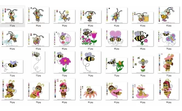 Matrizes de Bordado Abelhas