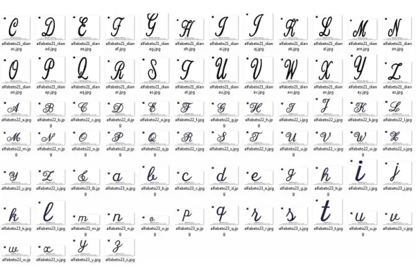 Matrizes de Bordado Alfabeto Monograma