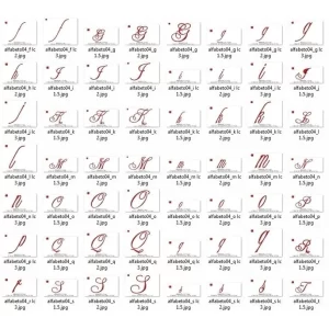Matrizes de Bordado Alfabeto Monograma