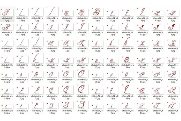 Matrizes de Bordado Alfabeto Monograma