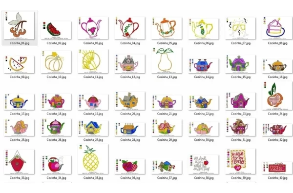 Matrizes de Bordado Aplique Cozinha