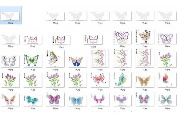 Matrizes de Bordado Borboletas 3d - Image 2