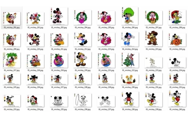 Matrizes de Bordado Mickey e Minnie