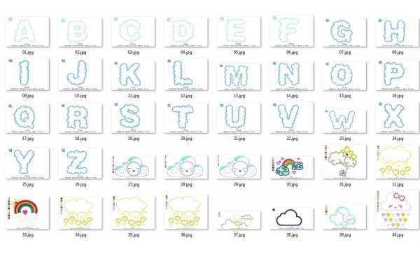 Matrizes de Bordado Nuvens