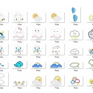Matrizes de Bordado Nuvens