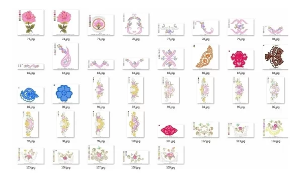 Matrizes de Bordado Rechilieu Flores