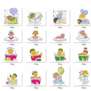 Matrizes de Bordado Toalha Bebês