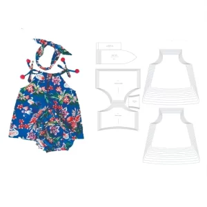 Molde Conjunto Bata Tiara Calcinha Bebê E Infantil