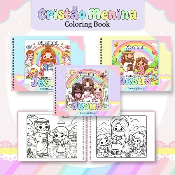 Arquivo Digital Livro de Colorir Cristão Menina