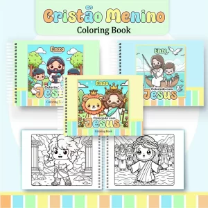 Arquivo Digital Livro de Colorir Cristão Menino