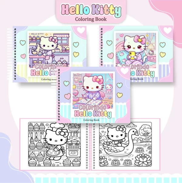 Arquivo Digital Livro de Colorir Hello Kitty