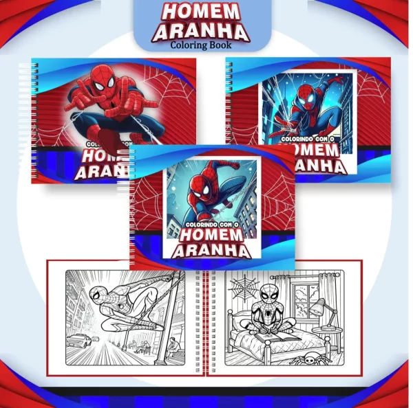 Arquivo Digital Livro de Colorir Homem Aranha