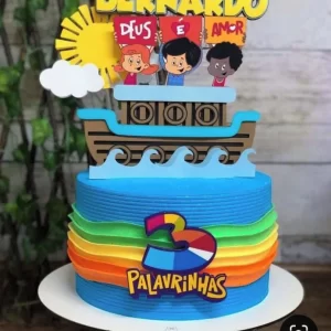 Tema Topo de Bolo 3 Palavrinhas Studio