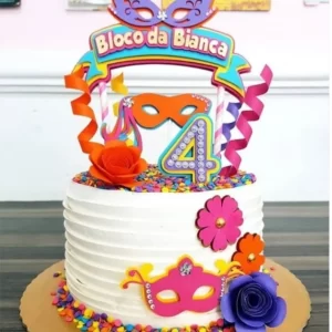 Topo Bolo Carnaval Silhouette Studio