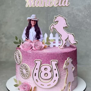 Topo de Bolo Boiadeira Ana Castela Studio