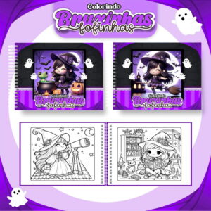 Arquivo Digital Livro de Colorir Bruxinhas