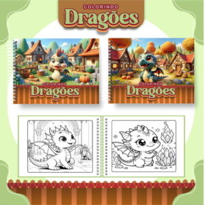 Arquivo Digital Livro de Colorir Dragões