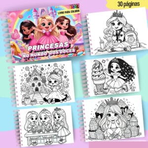 Arquivo Digital Livro de Colorir Princesas