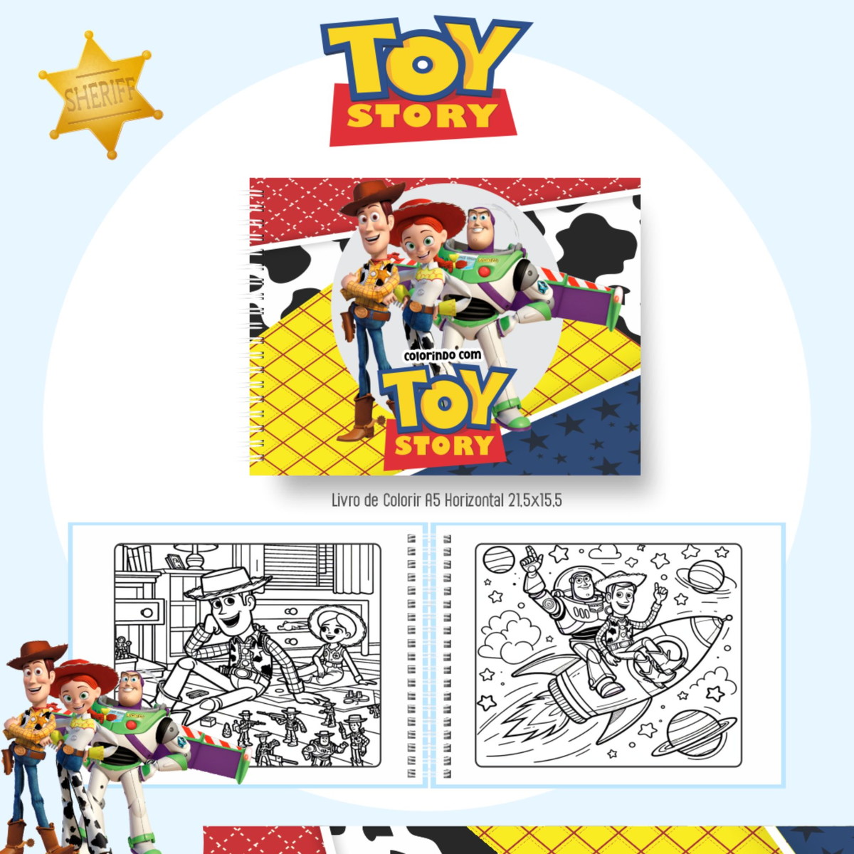 Arquivo Digital Livro de Colorir Toy Story