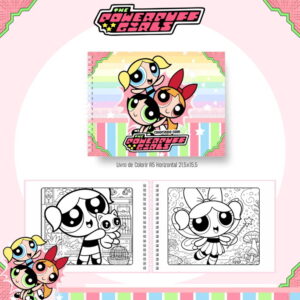 Livro de colorir Meninas Super Poderosas para imprimir, ideal para crianças se divertirem e desenvolverem a criatividade.