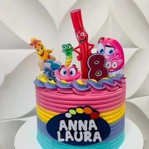Arquivo topo de bolo Bala Fini em Studio para imprimir, ideal para festa de aniversário infantil e decoração temática de doces.