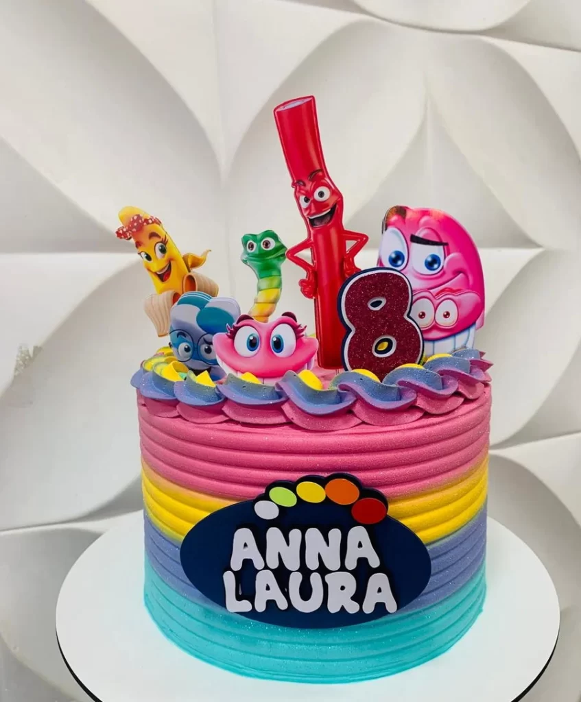 Arquivo topo de bolo Bala Fini em Studio para imprimir, ideal para festa de aniversário infantil e decoração temática de doces.