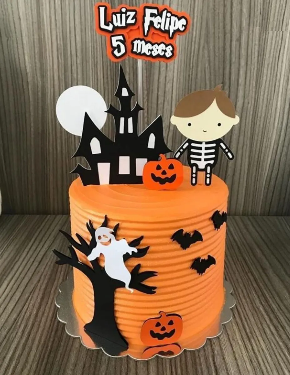 Topo de Bolo Halloween em Camadas Studio