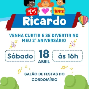 Convite Virtual Animado 3 Palavrinhas Menino