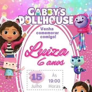 Convite Animado A Casa Mágica da Gabi