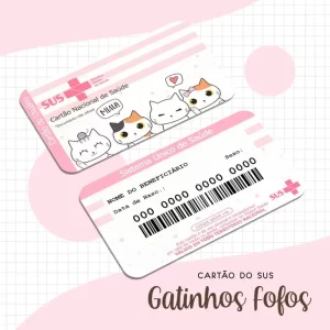 Arquivo Digital Cartão Sus Gatinhos Fofos