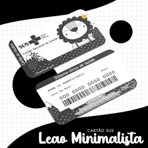 Arquivo Digital Cartão Sus Leão Minimalista