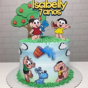 Topo de Bolo Turma da Mônica Silhouette Studio