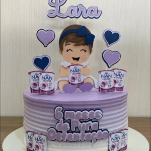 Topo de Bolo Baby Leite Nan Silhouette Studio