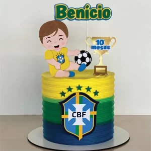 Topo de Bolo Copa do Mundo Menino Studio